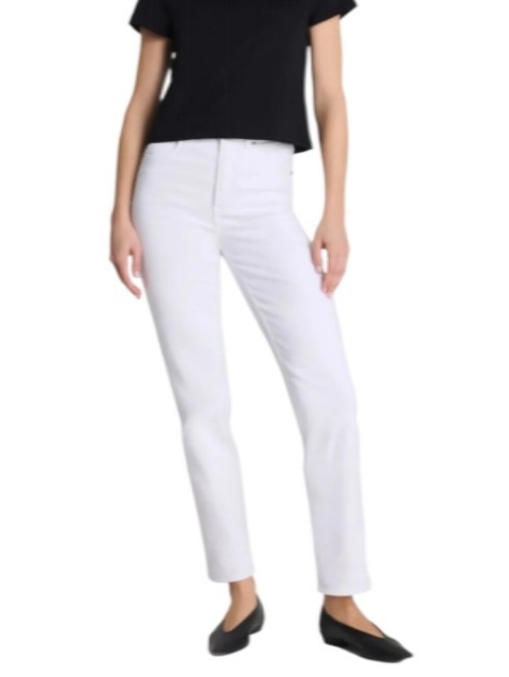 Spanx 90's Straight Leg White High-Rise Dwnim Jeans-NWT